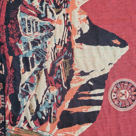 Handmade Peruvian Alpaca Wool Shawl Wrap Tapestry - Picture 7 of 9